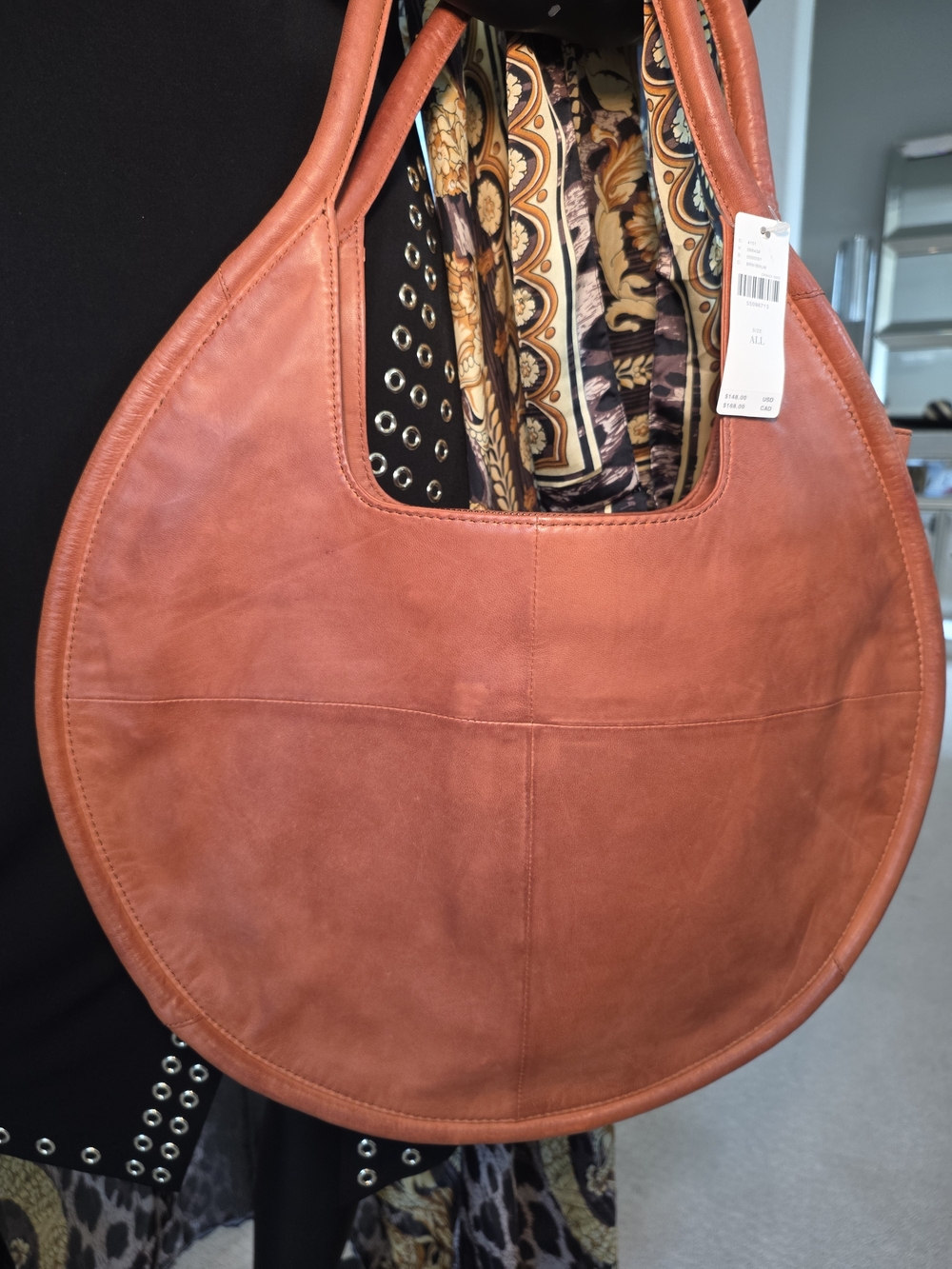 Anthropologie Terracotta Round Tote